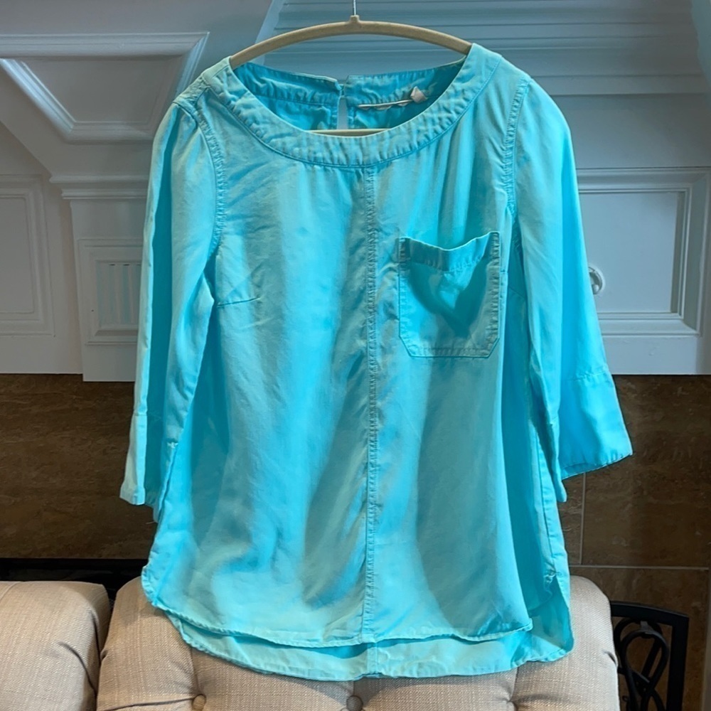 soft Sourroundings Boat Neck 3/4 Sleeve Pullover